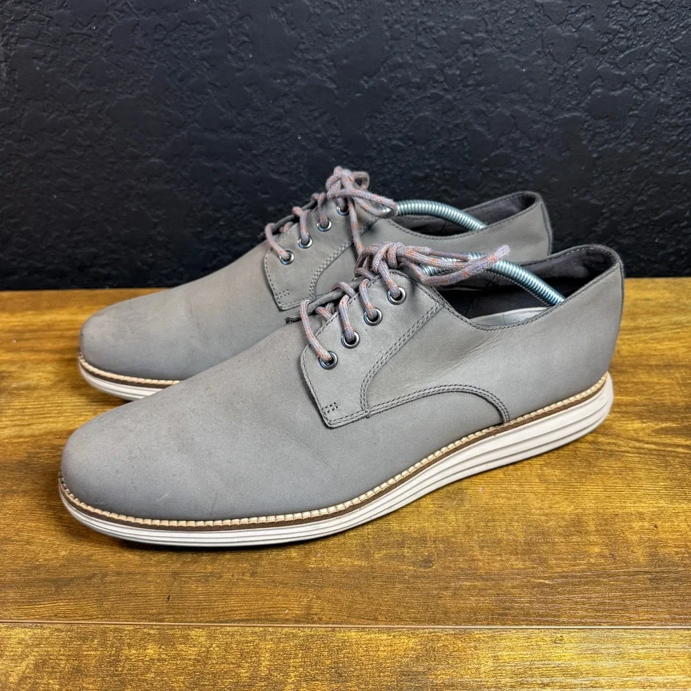Cole Haan OriginalGrand C30307 Grey Leather Oxford Shoes Mens 10.5M